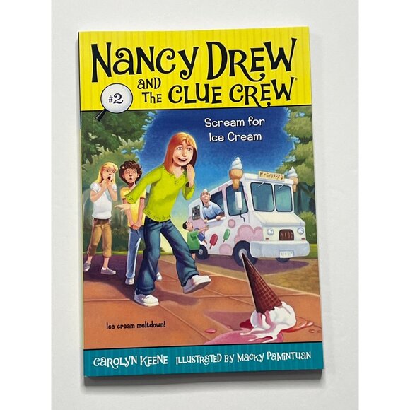 Scream for Ice Cream Nancy Drew and Clue Crew Book 2 Carolyn Keene Kids Fiction - Picture 1 of 4